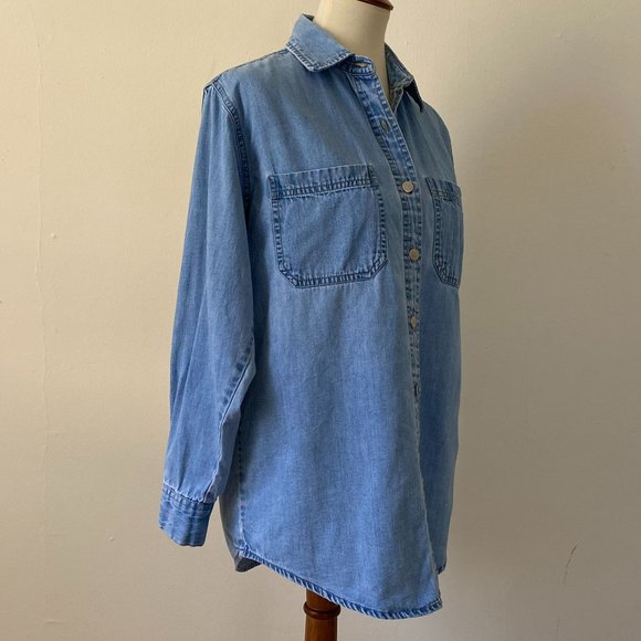 St. John's Bay Denim Collection Button-Up Shirt size S - Picture 5 of 16